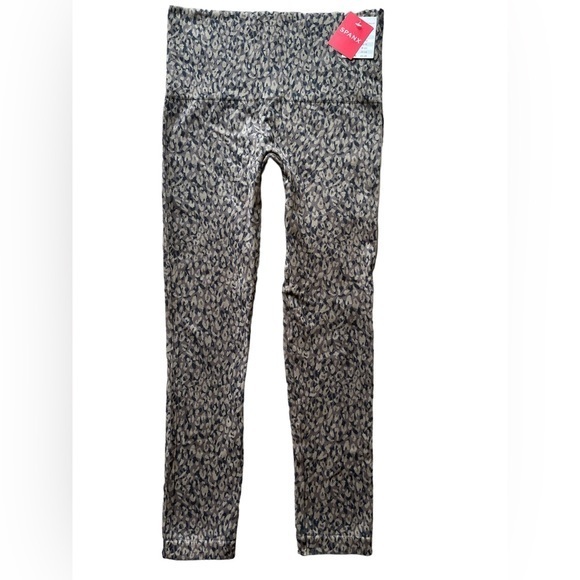 Spanx Women's Mini Leopard Look At Me Now Leggings Size Medium‎ Seamless Stretch - Picture 1 of 10